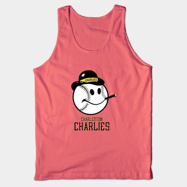 Vintage Charleston Charlies Baseball 1971 Tank Top by LocalZonly